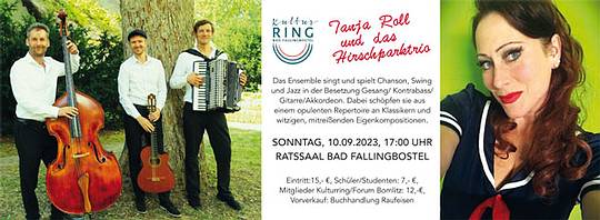 Konzert mit Tanja Roll & Hirschparktrio